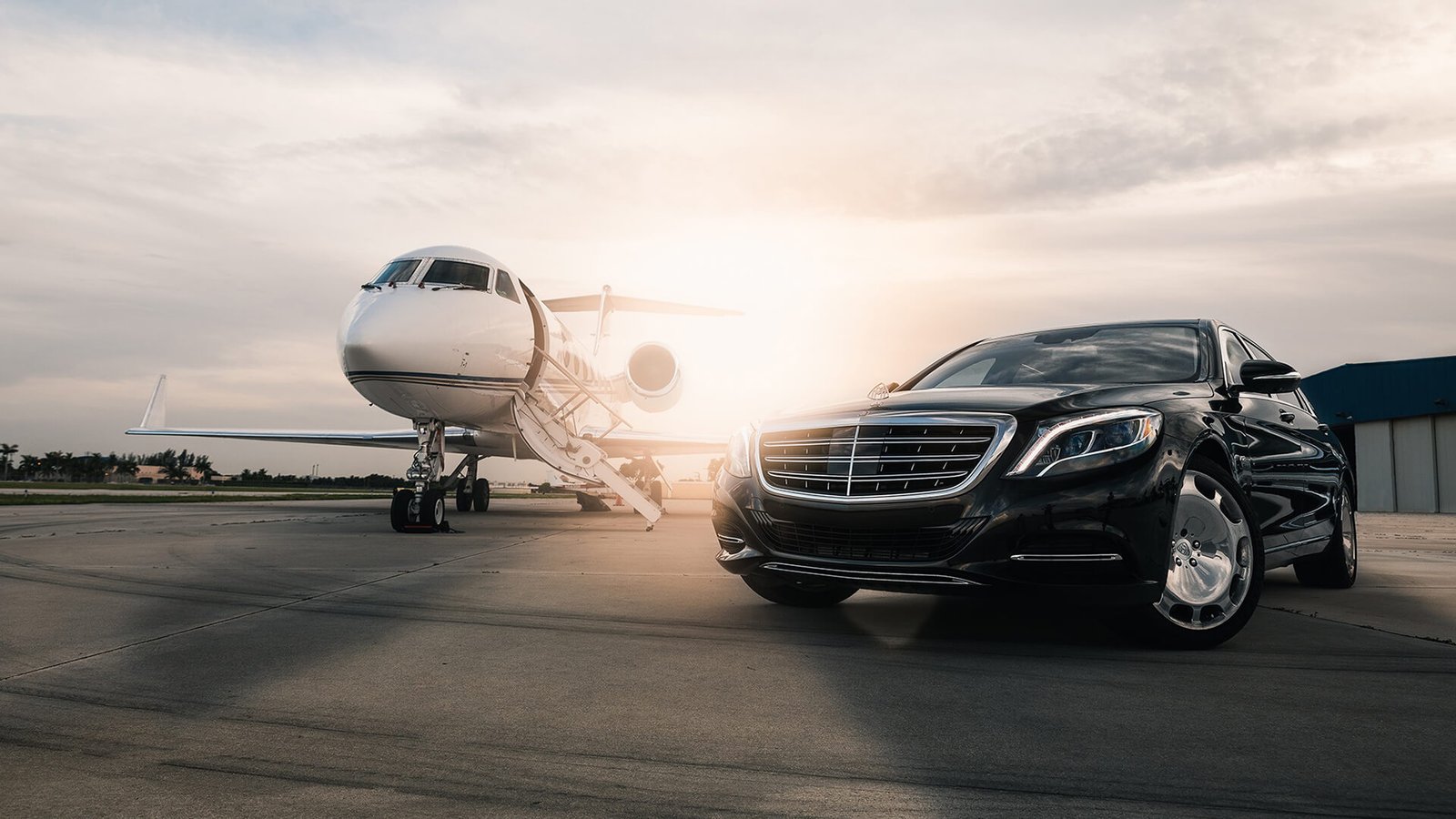 Luxe transfer bij privéjet